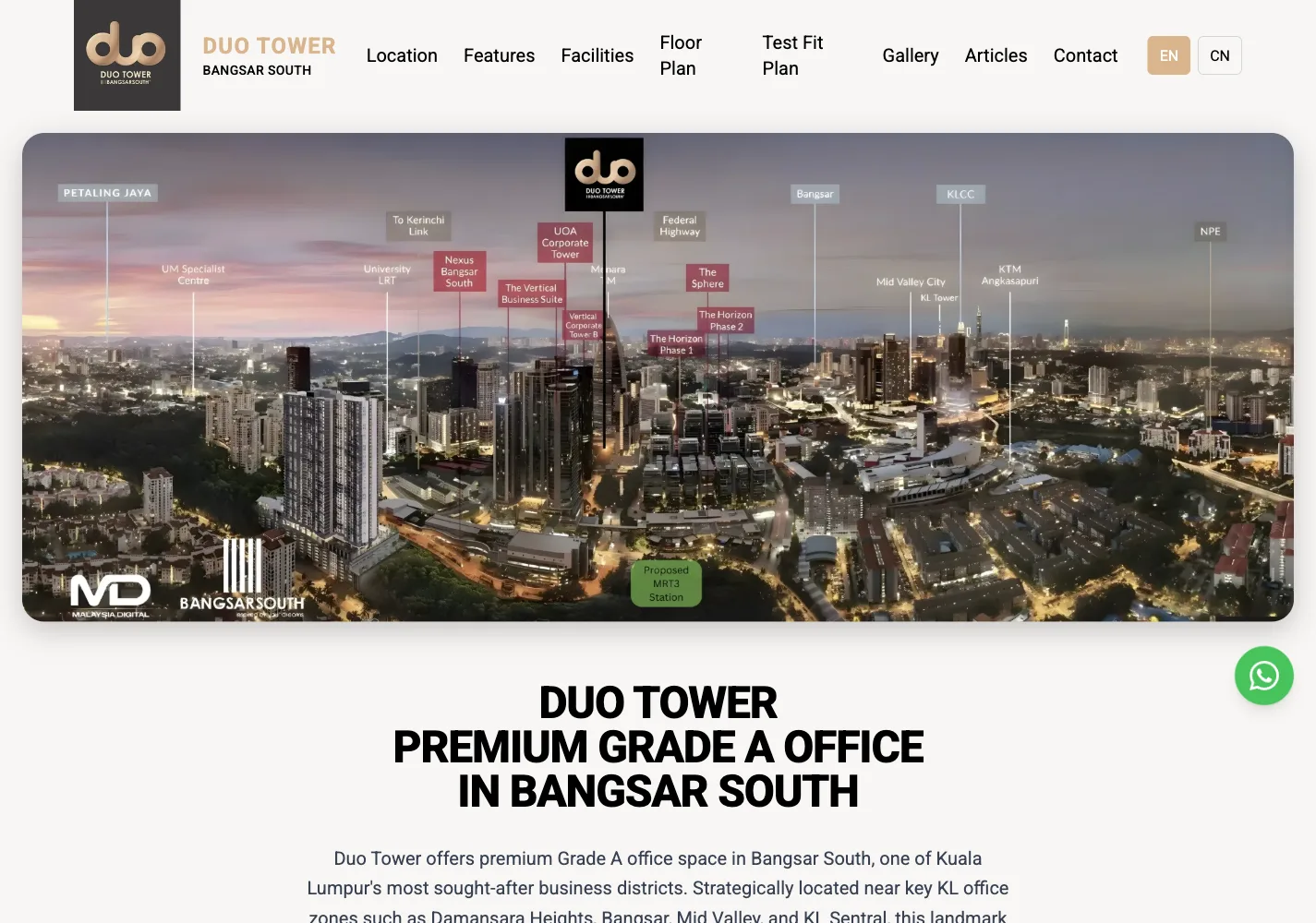 Duo Tower, Bangsar South project visual